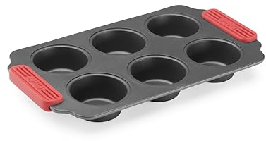 Lékué Moule Muffins Pâtisserie Métal anti-adhésif 6 cavités