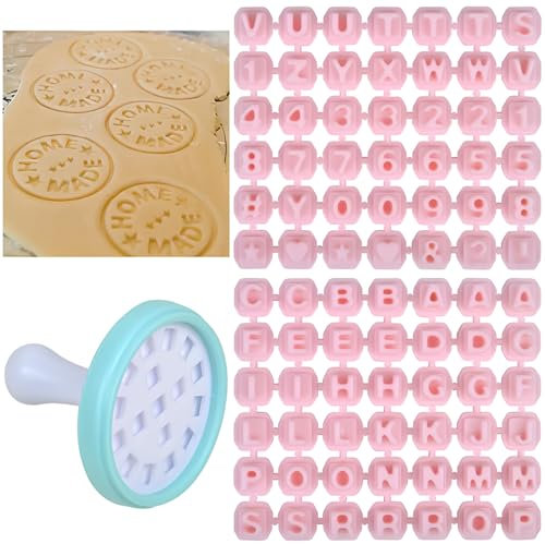 86 Piezas Cortadores de Galletas, Moldes Galletas, Molde para Galletas con Forma de Números y Abecedario, Juego de Utensilios para Hornear Pasteles y Galletas
