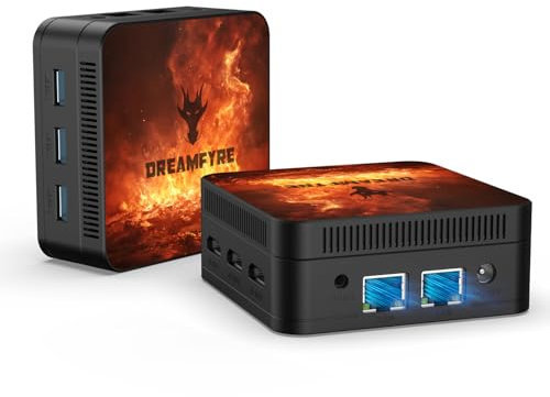 Mini PC Alder Lake-95 (jusqu'à 3,4 GHz) 4 cœurs 4 fils, mini ordinateurs 8 Go DDR5 256 Go M.2 SSD, mini PC double LAN support 4K triple écran Display/USB3.0/WiFi 5/Bluetooth 5.0/VESA/maison/entreprise