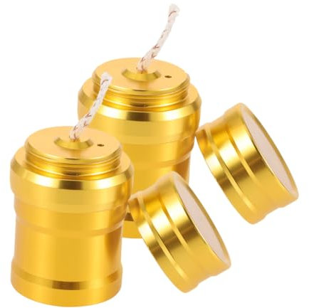 Happyyami 2pcs Mini Alcohol Burner Lamp for Camping Cooking Portable Heating Alcohol Stove Case