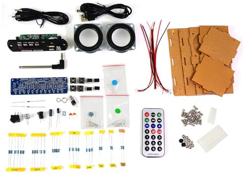 Tiardey DIY Electronic Soldering Kit Radio FM Bluetooth Speaker Kit With Sound Control Indicator Light Electronic Kit For School Electronics Training