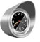 Auto Armaturenbrettuhr Auto Auto Dekoration Auto Leuchtende elektronische Uhr Autowhr Fahrplan elektronische Uhr 12 * 12 * 5 cm (silber)