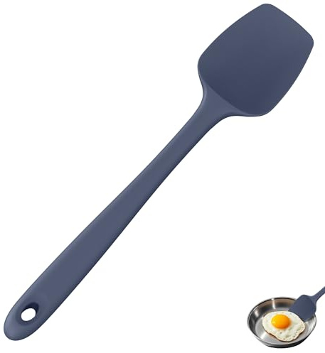 U-Taste Grande Cuisine Spatule Silicone, Résistant à 315℃, 36cm, Bleu Nuit | Maryse Cuillère professionnelle en Caoutchouc sans Soudure Flexible, Ustensile de Cuisson pour Mélanger Remuer Racler