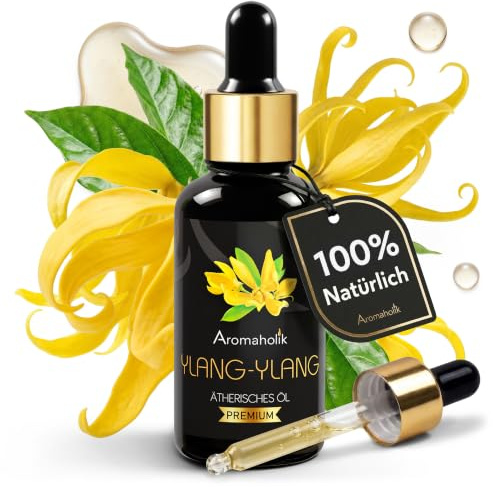 Ylang-Ylang-Öl BIO 30 ml – 100% natürlich, ätherisches Öl aus Indien für Diffuser, Saunaaufguss & Aromatherapie, Zertifiziertes Öl für Sauna & Massage