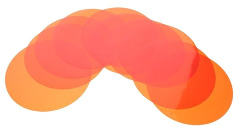 HONITANO LED Folie Warmweiß 10 Stück Selbstklebende Runde Pet Lichtgelfilterfolie 12x12cm zur Lichtkorrektur und Ambiance Modifikation für Spotlights und Lampen im Schlafzimmer