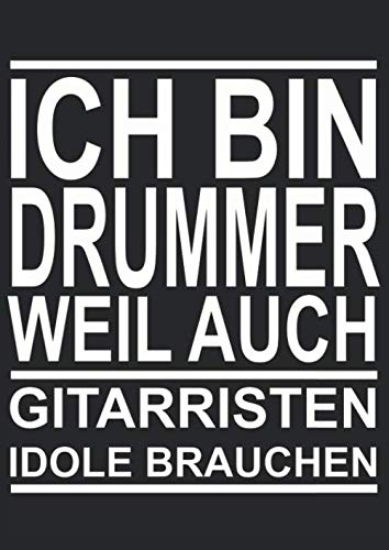 Notenheft: Das Notenbuch für alle Schlagzeuger ♦ über 100 blanko Seiten im A4 Format zum niederschreiben deiner besten Songs und Lieder ♦ Motiv:
