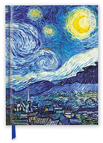 Premium Skizzenbuch: Vincent van Gogh, Sternennacht: Unser hochwertiges Blankbook mit festem, künstlerisch geprägtem Einband im Format 28 cm x 21,6 cm