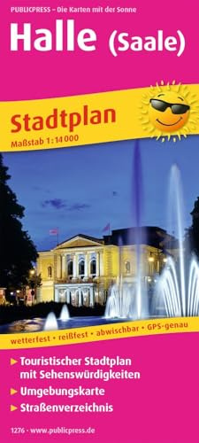 Publicpress Stadtplan Halle (Saale) 1:14.000: Touristischer Stadtplan mit Sehenswürdigkeiten und Straßenverzeichnis. 1:14000 (Stadtplan: SP)