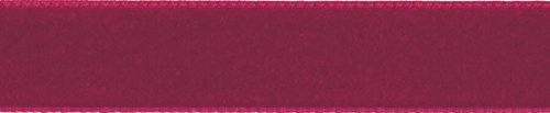 Berisfords Velvet Ribbon Dark Red 56mm - Nylon Craft Ribbon for Sewing, Gift Wrapping and Hair Accessories
