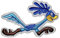 SURAPAN Nostalgisches Sperrmund-Aufnäher, Roadrunner, Piepton, klassisches Autorennfahrer-Logo, zum Aufbügeln, bestickt, T-Shirt, Jacke, Geschenk