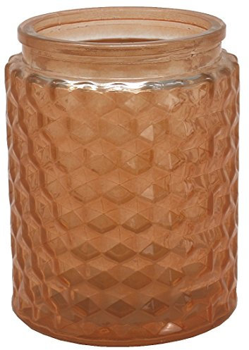 Blumenvase Peach, Glas mit Struktur, 14 cm, Vase Dekovase