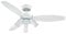Westinghouse Lighting 78703 Ventilatore da soffitto bianco da 105 cm Jet Plus per interni, kit con faretto