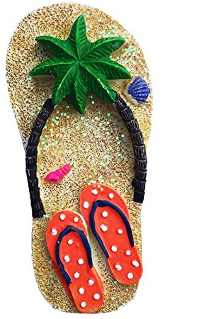 Bali Malediven 3D-Kühlschrankmagnet, Slipper-Form, Reiseaufkleber, Souvenir, Kühlschrankmagnet, Heim- und Küchendekoration