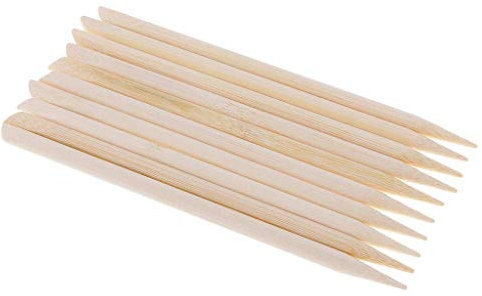 Inzopo Lot de 10 stylets en bois multi-usages pour enfants 135 x 6 mm