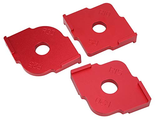 3 Pezzi Radius Jig Router Templates Sagoma di Posizionamento a Semicerchio, Strumento di Rifilatura per Lavori di Falegnameria
