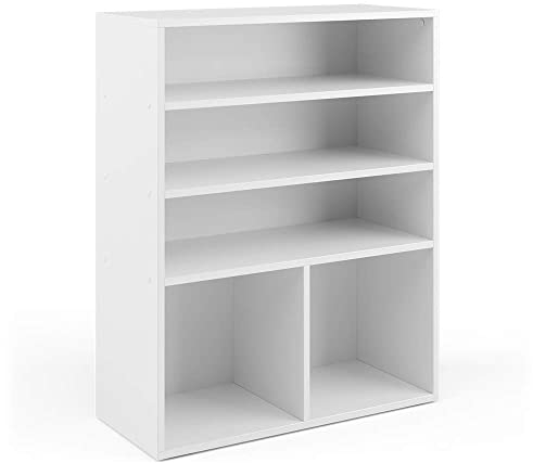 Vicco Bücherregal, Regal für Bücher, Weiß, 72 x 90.2 cm 2 Fächer