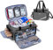Trunab Tasche Medizinische Leer Grau, Erste Hilfe Tasche Professionelle Arzttasche Große Kapazität mit Interior Division Board und Rutschfestem Boden, Home Nurse Case Krankenschwester