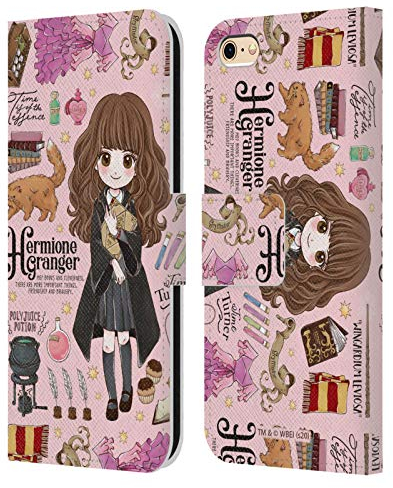 Head Case Designs Offiziell Zugelassen Harry Potter Hermione Muster Deathly Hallows XXXVII Leder Brieftaschen Handyhülle Hülle Huelle kompatibel mit Apple iPhone 6 / iPhone 6s