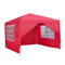 Pop Up Canopy 2.5x2.5m Gazebo Marquee Garden Awning Party Tent Canopy 4 polyester sidewalls (Red)