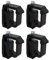 Tiardey 4Pcs Truck Cap Mounting Clamps for Bed Rack and Canopy Brackets - Black