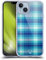 Head Case Designs Plaid Blu Pixel Patterns Cover in Morbido Gel Compatibile con Apple iPhone 14 Plus