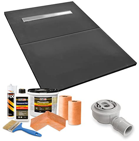 Thermopanel 900 x 900 x 30mm Split Tile On Wetroom Linear Shower Tray - Home Improvement and Bathrooms - Including Grate
