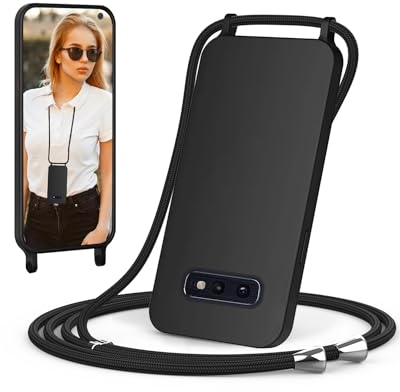 ScandiCasis Handykette für Samsung Galaxy S10e Hülle mit Band, Handyhülle mit Schnur zum Umhängen, weiche TPU Silikonhülle mit Band [verstellbar] [abnehmbar] Halskettenhülle für Samsung S10e