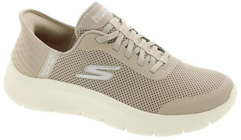 Skechers, Grand Entry, Zapatillas sin cordones para mujer Go Walk Flex, gris topo, 37.5 EU