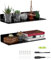 Sezanrpt 38cm Schwarz Acryl Wandregale 2-Pack, L Form Acryl schwimmend Regal, Acryl Eckregal, Perspex Wandregale für Wanddekoration, Moel Auto, Kerze, Kalender, Handtuch, Tissue