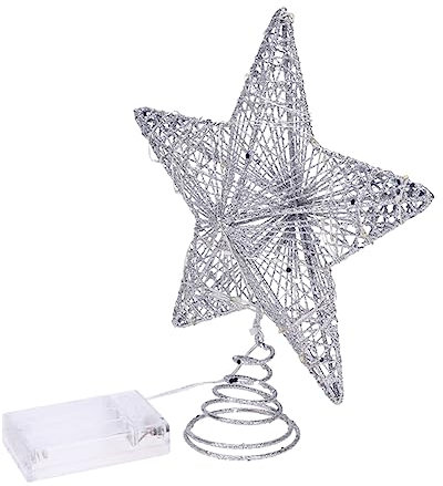 Cabilock 3piezas Adorno De Árbol De Navidad Estrella Luminosa De Luces De Batería Decoración para Fiestas y Hogar para Impresionar Amigos y Familiares