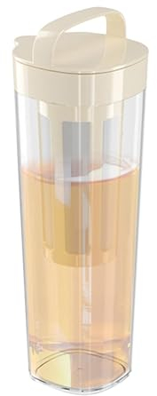 Nixieen Cafetera fría Mizudashi - Cafetera fría para cualquier mañana, cafetera | Jarra de café helado y té helado de 1100 ml, jarra portát de vidrio de borosilicato con filtro de malla extraíble