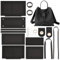 WADORN DIY Umhängetaschen-Bastelsets, Handgefertigtes Beuteltaschen-Set Mit Kordelzug Aus Kunstleder, Herstellung Aller Materialien, Handnähen, Handtaschen-Herstellungsset, 23x13x22 cm, Schwarz
