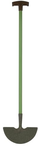 RANRHA Garden Lawn Edger Tool – Half Moon Edging Spade with T-Handle | Manual Steel Lawn Border Edger for Neat Edges | Rust-Resistant, 93cm Long, 22cm Wide Blade – Green