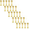 VCMART 25Pcs 16G Stainless Steel Labret Bars Lip Studs 8mm Piercing Jewelry Set Gold