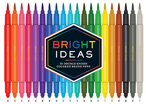 Bright Ideas: 20 Double-Ended Colored Brush Pens