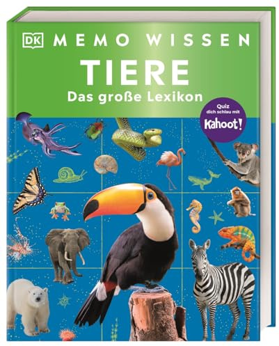 memo Wissen. Tiere: Das große Lexikon. Die faszinierende Welt der Tiere: Kompetentes Sachwissen und kahoot-Quizfragen. Für Kinder ab 8 Jahren