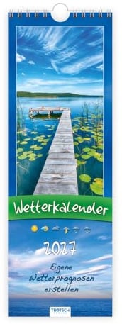 TRÖTSCH - Streifenkalender Wetterkalender 2027 Notizkalender: Wandkalender Notizkalender