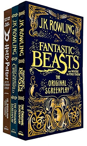 J.K. Rowling Collection 3 Books Set (Fantastic Beasts and Where to Find Them, The Crimes of Grindelwald, Harry Potter and the Cursed Child - Parts One and Two)