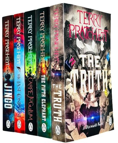 Terry Pratchett Discworld Novels Series 5 - 5 Books Collection Set (Jingo, The Last Continent, Carpe Jugulum, The Fifth Elephant, The Truth)