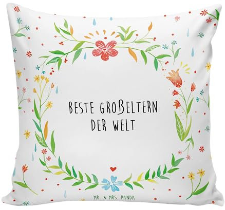 Mr. & Mrs. Panda Kissen Großeltern - Geschenk, Geburtstag, Sofakissen, Omi, sofakissen, Großmama, Motivkissen, Zierkissen, Mitbringsel