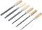BGS Diy 50204 - Set di lime per chiavi, manico in legno, 100 mm, 6 pezzi