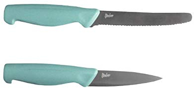 Steuber 2-tlg. Messer Set, Tomatenmesser & Spickmesser, scharfe Titanium-beschichtete Stahlklingen, ergonomischer Griff