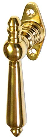 Ventano antiker Fenstergriff Messing poliert Fensterolive – handgefertigt