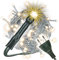 Nipach GmbH 200 LED Lichterkette warm weiß mit Stecker für Innen grünes Kabel 21 Meter Weihnachtsbeleuchtung Weihnachtsdeko Party-Deko Xmas Weihnachten