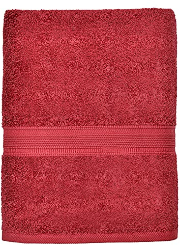 leevitex® Saunahandtuch XXL, flauschig und saugstark, 1 Saunatuch, 80 x 200 cm, Qualität 500 g/m², 100% Baumwolle - Bordeaux
