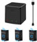 SLODA 3-Pack Hero 9/10 Batterie di Ricambio e Caricatore USB a 3 Canali con 2 Batterie Ricaricabili per Batteria Gopro Hero 9/10 (con cavo di tipo C)