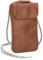 Zwei Handytasche zum Umhängen Mademoiselle.M MP30 Smartphone-Etui & Geldbörse 2-in-1, umlaufender Reißverschluss, längenverstellbarer Riemen, Mini-Handtasche 19 x 10 x 3 cm (Cognac)