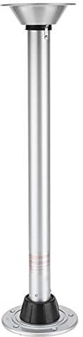 Surebuy Verstellbare Metall-Tischbeine mit Stabilem Basisring, 70 cm Höhe, Runde, Aluminiumlegierung, Silber, 1 Stück, Für Yacht-/Wohnmobil-/Bus-Tischhalterung, Anschrauben, Ca. 50 x 50 cm Stützfläche