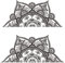 HOMSFOU 2 Blätter Mandala-Blumen-wandaufkleber Zarter Mandala-Aufkleber Tür Mandala-Vinyl-wandtattoo Selbstklebendes Mandala- Böhmisches Halbmandala-wandtattoo PVC Indien Groß