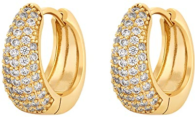 Heideman Ohrringe Damen Feline Edelstahl Zirkonia weiß 16mm | Vielseitig kombinierbar im Alltag, hautfreundlich, nickelfrei und langlebig, tolles Geschenk zum Geburtstag für sie
